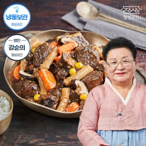 정성곳간 국내산 국산 뼈없는 소 갈비 찜 강순의 고기 간편식 500g, 6개