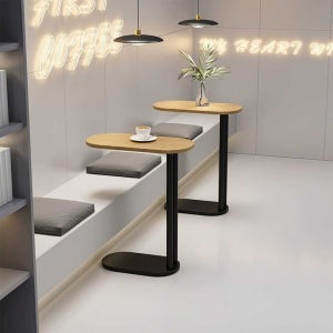 북유럽 모던 타원형 식탁 카페 공간활용 사이드테이블싱글 테이블