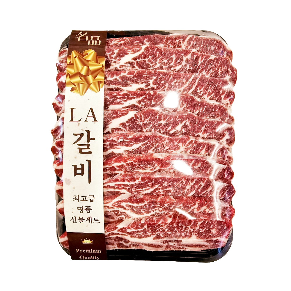 마장동시장 LA갈비 구이용 선물세트 2Kg 미국산 초이스 CAB등급 값진한우