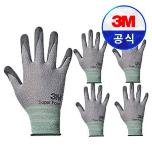 3M장갑 슈퍼폼 컴포트 그립 코팅 터치 안전 반코팅 작업 장갑 5개