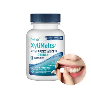 (80정) 자일리멜츠 붙이는 자일리톨 캔디 60.4g 민트프리 슬라이틀리 스위트