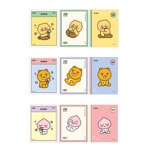 카카오프렌즈 A5 노트 3P세트 (라이언/어피치/춘식이)