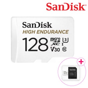 샌디스크 마이크로 SD카드 128GB 128기가 High Endurance 블랙박스 메모리 +케이스