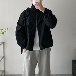 남자 바람막이자켓 스트링 집업 나일론 윈드브레이커 점퍼 커플