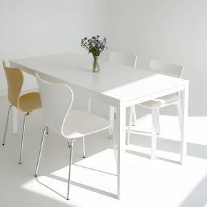 이케아 식탁세트 식탁 테이블 2인용 원목 세트 MELLTORP 75x75x74 화이트