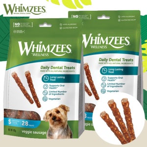 [N포인트2500원] 윔지스 밸류백 강아지 덴탈껌 베지소시지, S, 2개