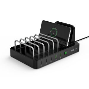 [이지넷유비쿼터스] NEXT-57QWC 18W PD QC 거치형 충전기 고속충전 동시3대