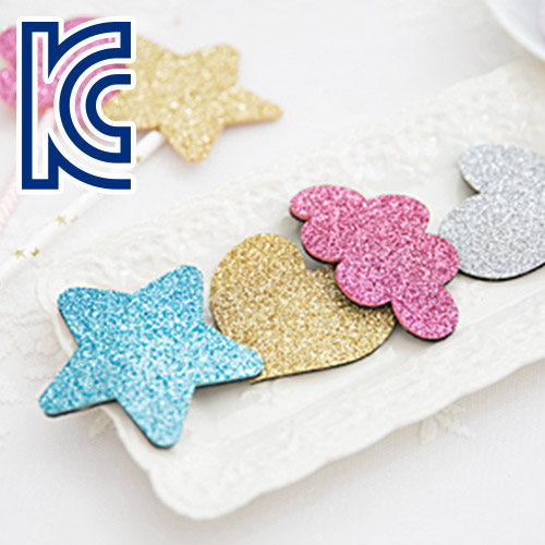 글리터지 모티브 달 별 구름 꽃 하트 똑딱핀 만들기 2개 SET