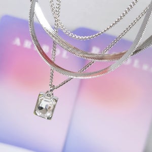 은장 스네이크 티타늄 레이어드 목걸이