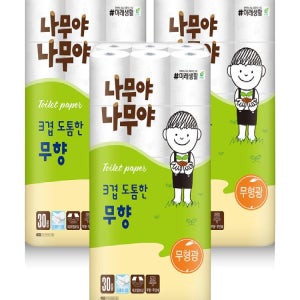 나무야나무야 3겹 도톰한 무향, 30m, 30롤, 3개
