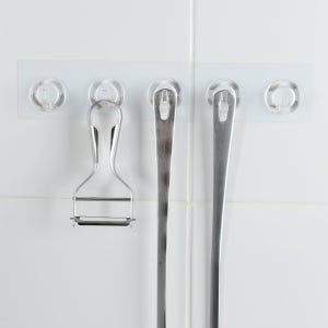 디허브 미니 5후크 O 다용도후크 밀착패드 접착식 부착식