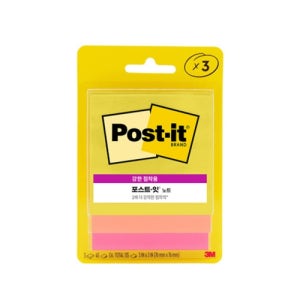 3M 포스트잇 슈퍼스티키 썸머조이 3컬러 654-3SSJOY 135매 (76x76)
