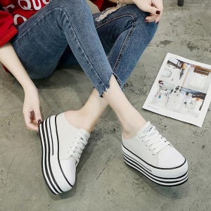 뮬운동화 통굽 뮬슬리퍼 여성 뮬 스니커즈 로퍼