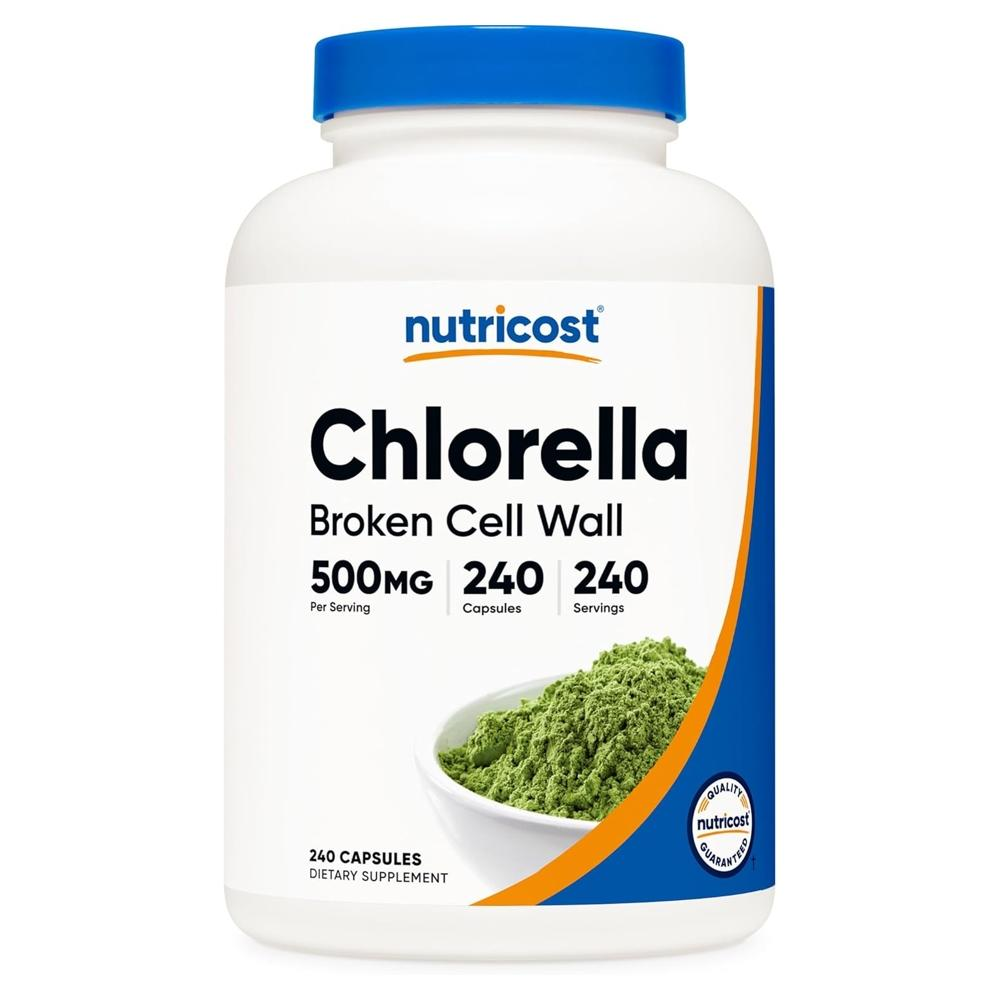 <b>뉴트리코스트 클로렐라</b> 500mg 240비건캡슐 <b>Nutricost Chlorella</b>