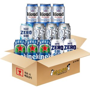 [세트] 무알콜 맥주맛 논알콜 하이트 제로 클라우드 카스 하이네켄 330ml 12캔