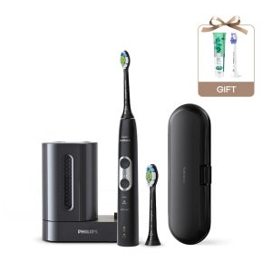 필립스 소닉케어 전동칫솔 프로텍티브 클린 6100 메탈 UV에디션 블랙