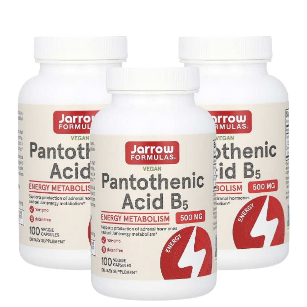 자로우 <b>판토텐산</b> B5 500mg 자로우포뮬러스 재로우 <b>판토텐산</b>칼슘 비타민B 칼슘 베지 캡슐 100정 X 3개