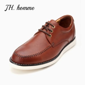 발 편한 소가죽 남자 스니커즈 단화 남성 정장 캐주얼화 더비슈즈 JHIT6313DBR