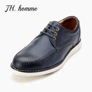 발 편한 소가죽 남자 스니커즈 단화 남성 정장 캐주얼화 더비슈즈 JHIT6313NV