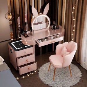 수납거울 LED 연예인 화장대 스마트협탁 세트