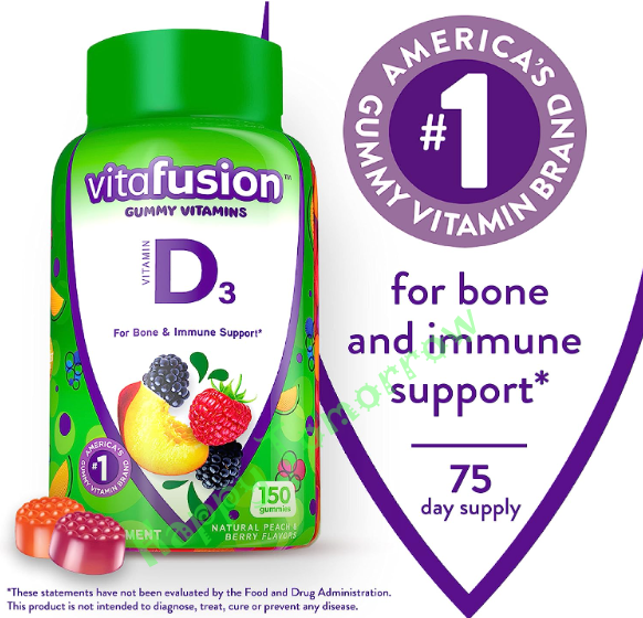Vitafusion 비타퓨전 <b>비타민 D</b>3 구미 비타민 150구미