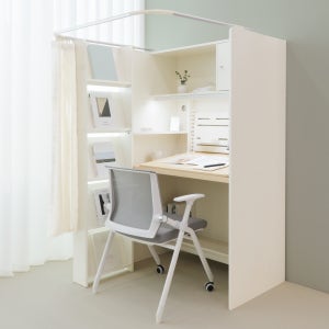 스터디플랜 에듀플랜E 와이드1000 독서실책상 전면책장형 바른자세교정 경사판