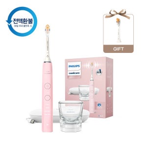 필립스 소닉케어 전동칫솔 다이아몬드클린 9000 핑크 HX9914/76+올인원 칫솔모 1P 증정