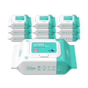 리벤스 소프트클린 화장실용 비데물티슈 60매, 10개