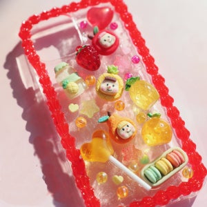 잇츄과일나라 데코덴 폰케이스 핸드폰 꾸미기 제작 파츠 폰꾸 세트