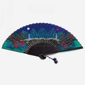 외국인선물 전통 민화부채-일월오봉도 한국기념품