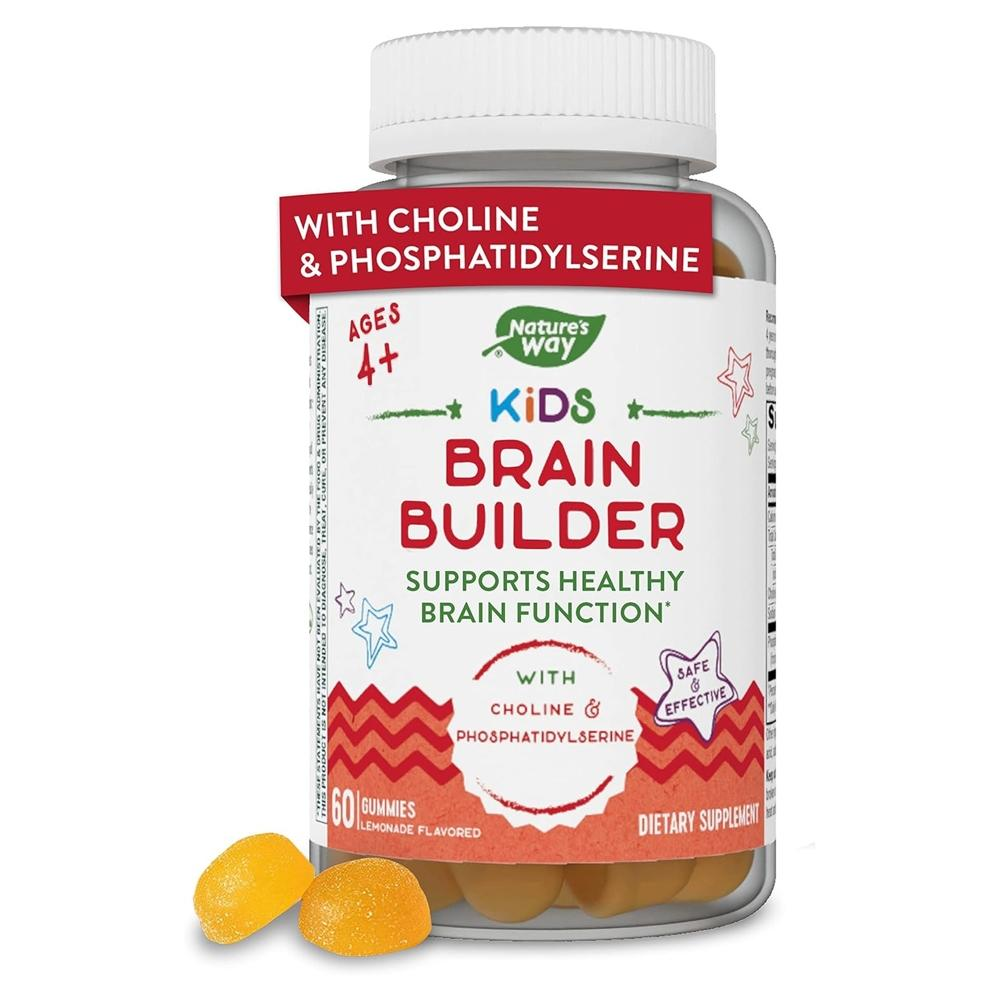 <b>네이쳐스웨이</b> Kids Brain Builder Gummies 60개 레모네이드 맛