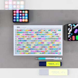 1년 한장 플래너 신개념 해빗 메이커 습관형성 달력 트래커 루틴 습관 계획 초소형연력