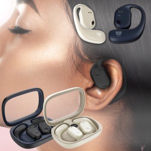 오픈형블루투스 이어폰 오픈핏 귀걸이형 런닝 운동용 귀안아픈이어폰