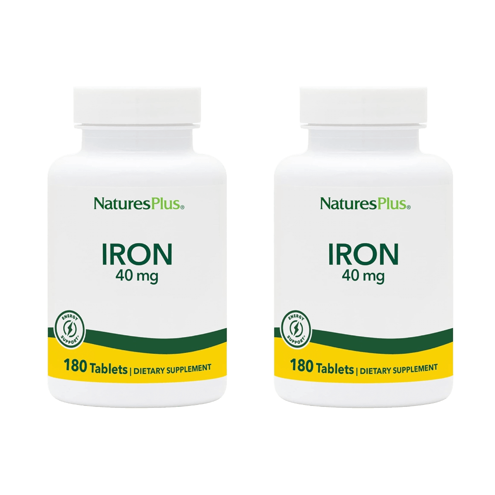 NaturesPlus 철분 <b>아이언 40mg</b> 180타블렛 2통