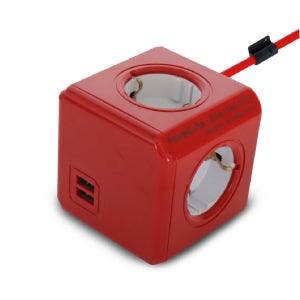 4구 USB 1.5M 대용량 고전력 전압 파워 큐브 사각 멀티 탭 접지 콘센트 4000w