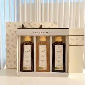 꿀앤비 천연벌꿀 튜브형 500g 3종세트 (아카시아꿀, 야생화꿀, 밤꿀)