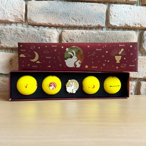 볼빅 비비드 달토끼 4구+볼마커 골프공 세트