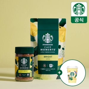 [본사직영] 스타벅스 카페모먼트 프리미엄 인스턴트 커피 브라이트 외 2종(병or파우치 택1)+스타벅스 리유저블 컵