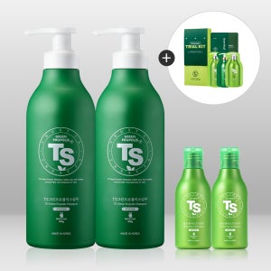 [도착보장] TS 고영양 그린프로폴리스샴푸 500g x 2개+100g x 2개+웰컴트라이얼키트