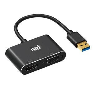 USB3.0 포트로 듀얼 모니터연결확장 HDMI-VGA 컨버터 USBTOHDMI