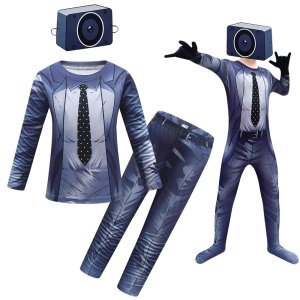 스키비디토일렛옷 코스튬 의상 스피커맨 타이탄 캠코더맨 2개 세트