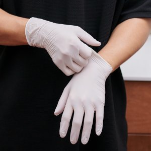 르메이드 니트릴장갑 100매 라텍스 알러지 파우더 프리 질긴 두꺼운 식품용 셰프 고무 장갑