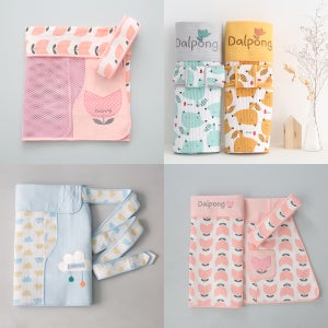 달퐁 플라워 망사 포대기 신생아 아기 안장 임신 처네 출산선물