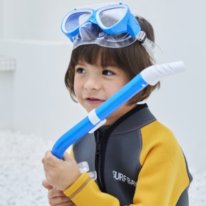 유아 어린이 스노쿨링 마스크 물안경 장비 세트 아라칸주니어 블루
