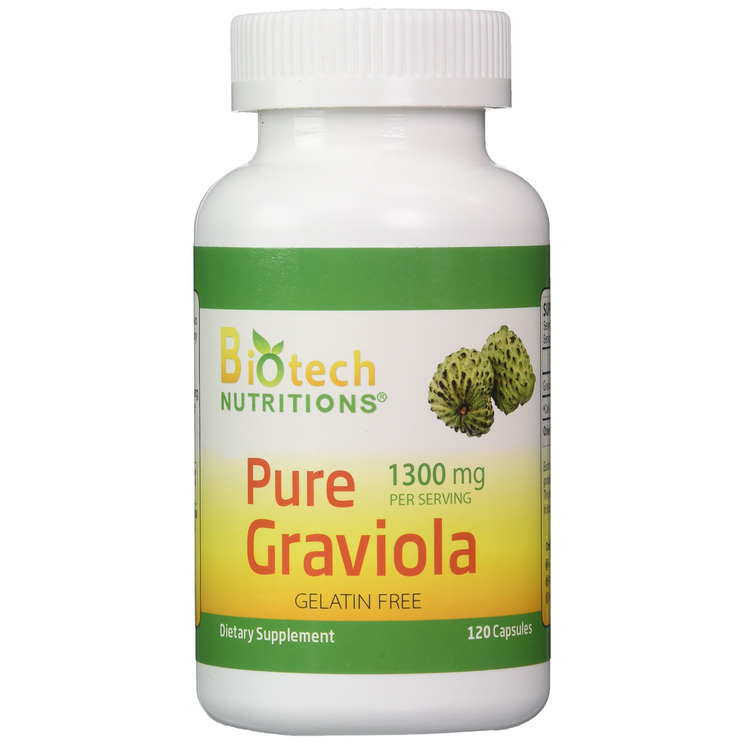 Biotech Nutritions 그라비올라 추출물 1300mg 베지캡슐 120정