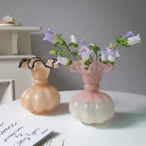 블루밍 프리미엄 유리 화병 (2colors) 인테리어 고급 오브제 장식 집들이 선물 꽃