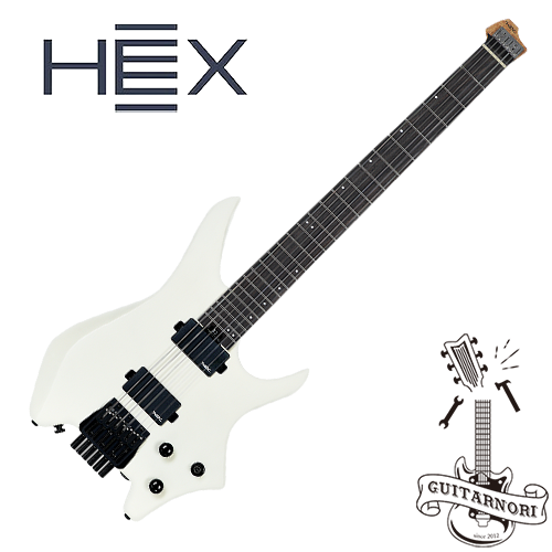 HEX N400 IV 헥스 헤드리스 기타 입문용 일렉 헥드리스 (무광아이보리)