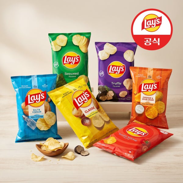 3+3 레이즈감자칩 lays 대용량 184.2g 택2
