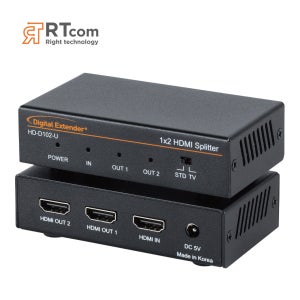 RTcom 알티컴 HD-D102U 1X2 HDMI 4K SPLITTER 분배기