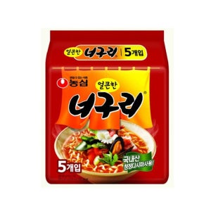 농심 얼큰한 너구리 멀티팩 120gX5입